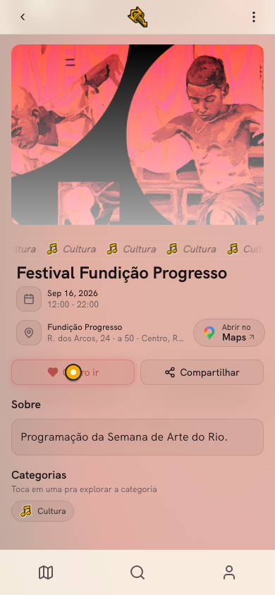 Detalhe de um evento da Semana de Arte do Rio
